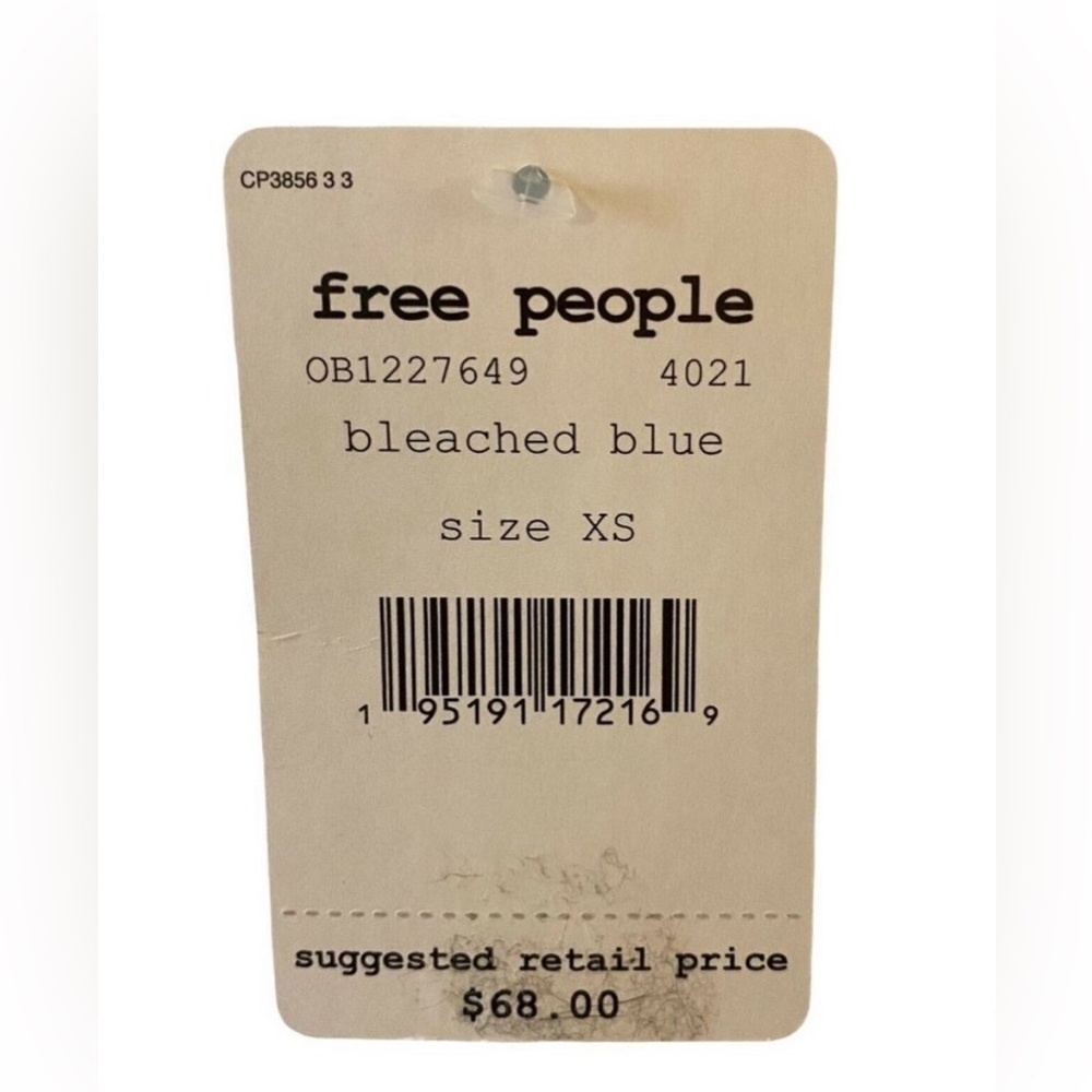 Free people TT special tee size XS in color bleached blue NWT - Picture 8 of 8